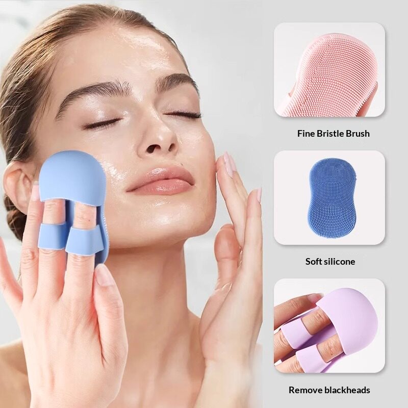 Silicone Face Scrubber Electric - Parmak Silikon Yüz Temizleme Fırçası Mini