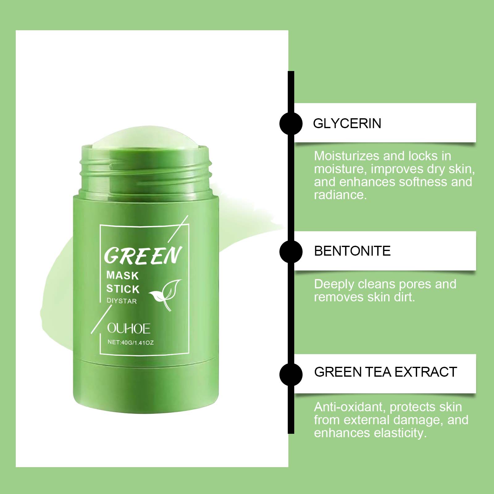 Alaska Volkanı ve Yeşil Çay De - Green Tea Cleansing Clay Mask incelemesi ve fiyatı