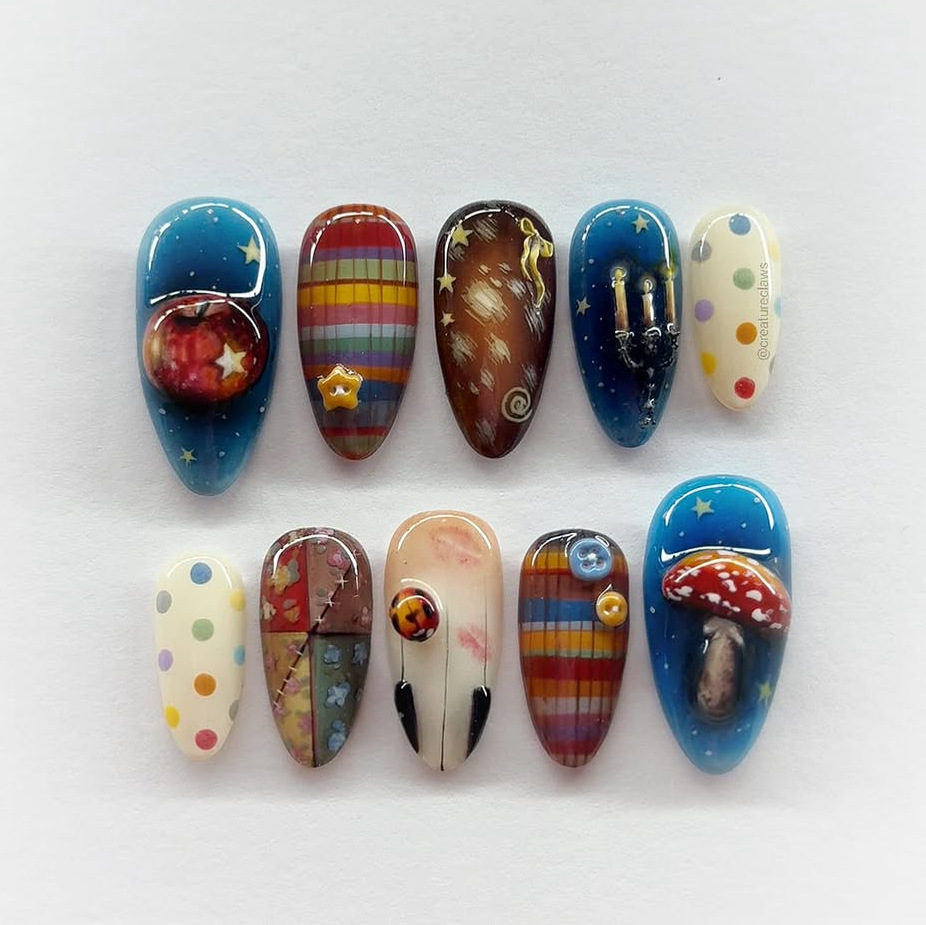 24 Adet Koyu Gotik Punk Takma  - Nail Art incelemesi ve fiyatı