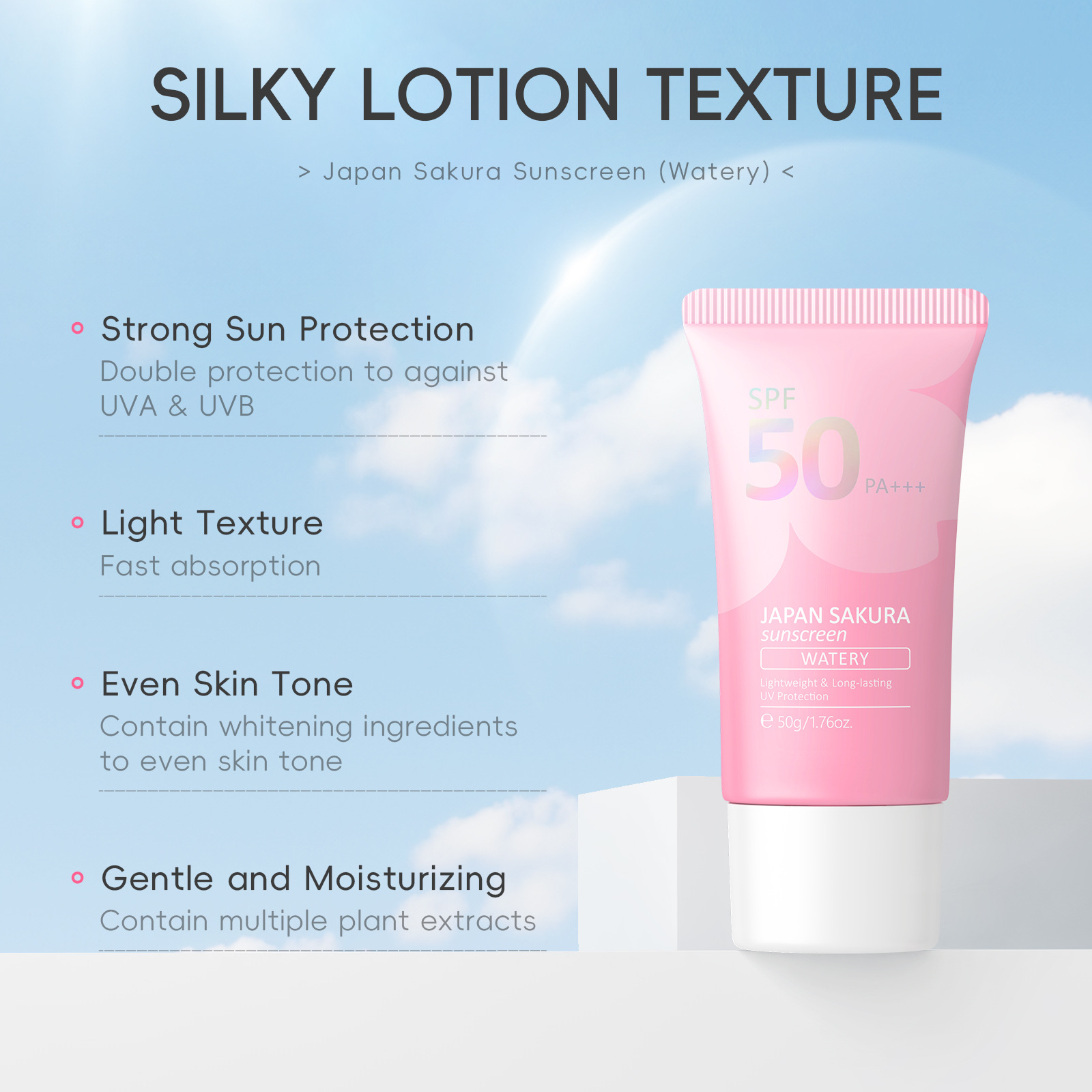 LAIKOU Sakura SPF50 PA+++ Yüz  - Spf 50 Waterproof Sunscreen incelemesi ve fiyatı